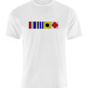 TGIF nautical flags t shirt white