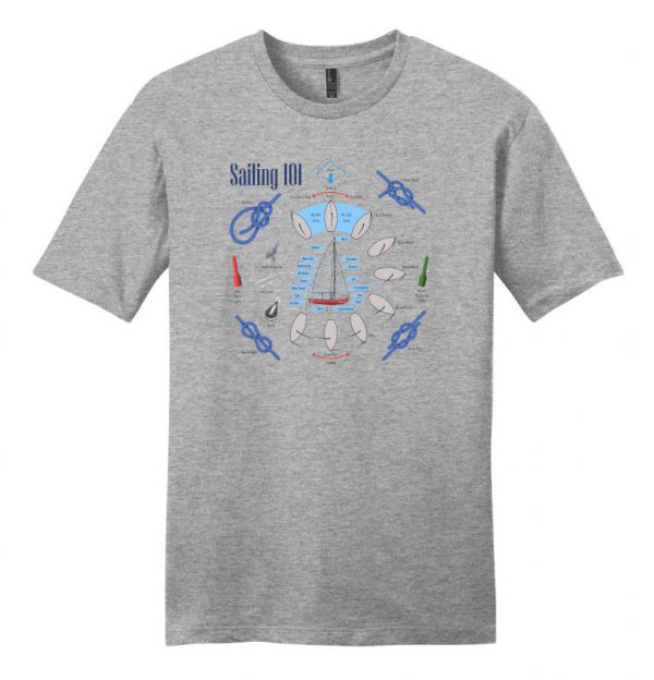 how to sail 101 t shirt grey
