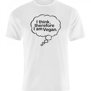 i think therefore I am vegan t shirt