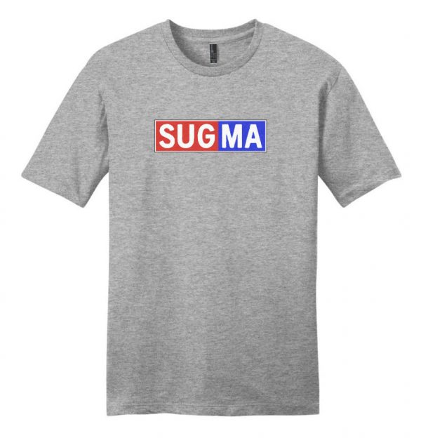 sugma logo type font in block t shirt grey