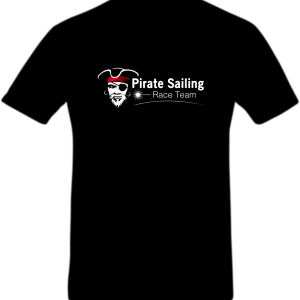 pirate yacht club Laser ILCA race team t shirt black