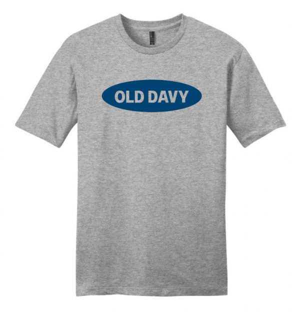 old davy logo t shirt grey