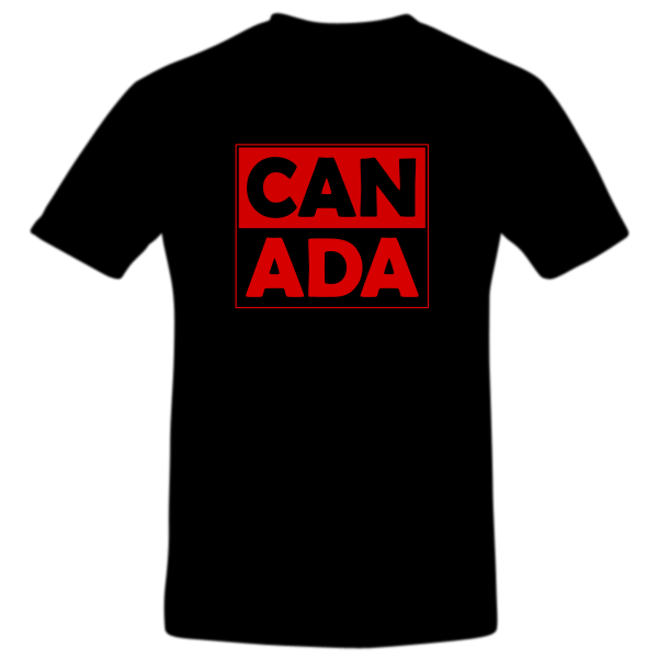 canada stacked graphic t shirt black