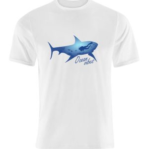 Ocean Vibes Shark t shirt white