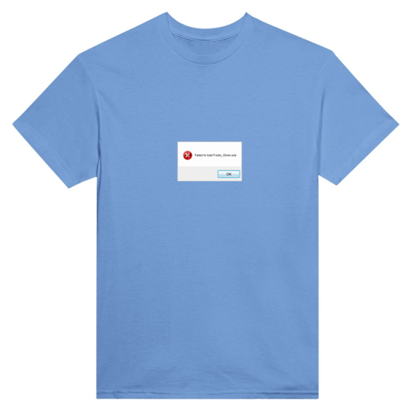 Failed to load fucks given t shirt blue